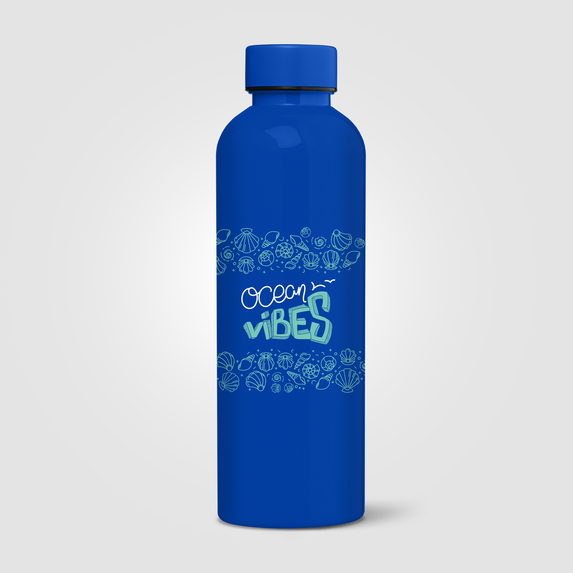 Gourde en rPET brillant 680 ml étanche Norden Bleu roi